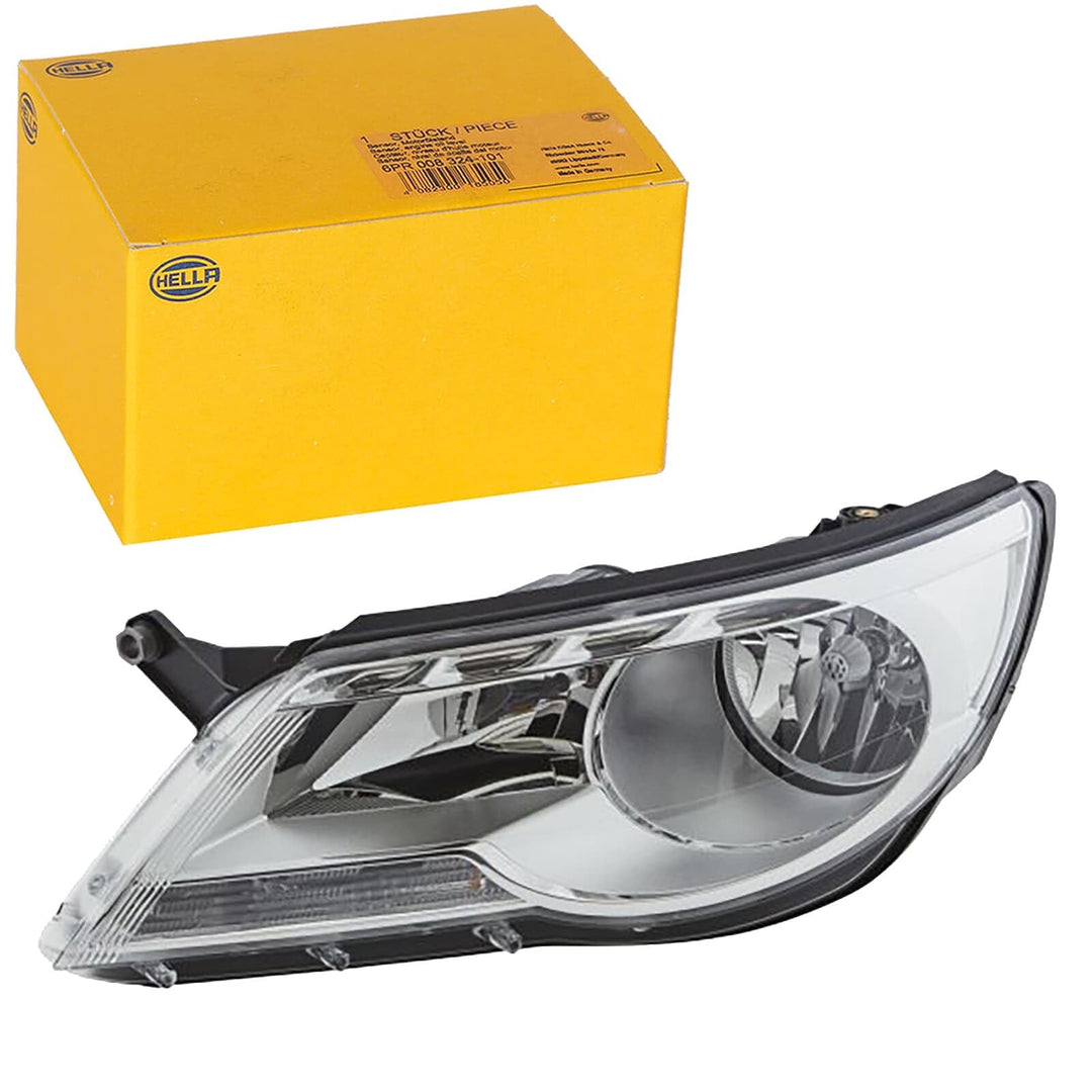 HELLA 1ED 247 038-211 FF/Halogen-Hauptscheinwerfer - links - für u.a. VW Tiguan (5N_) Links (Fahrers