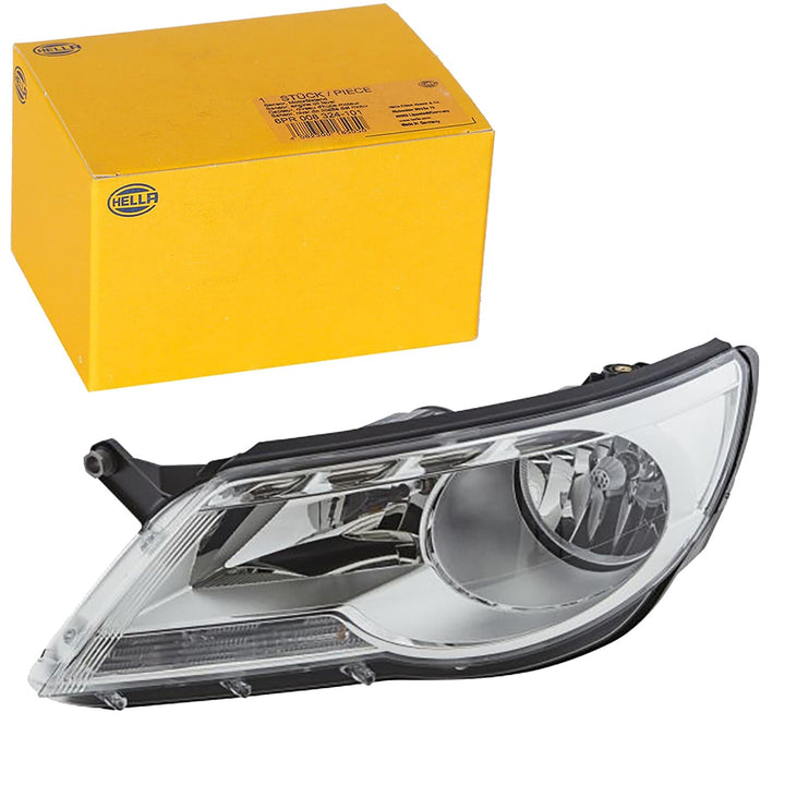 HELLA 1ED 247 038-211 FF/Halogen-Hauptscheinwerfer - links - für u.a. VW Tiguan (5N_) Links (Fahrers
