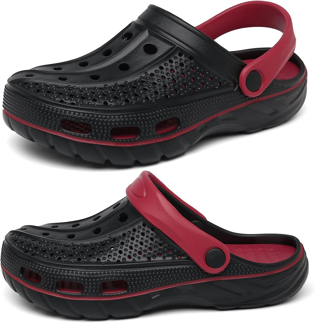 Unisex Clogs Pantoletten Sommer Hausschuhe Strand Sandalen Gartenschuhe mit Fussbett aus Weichem 36/