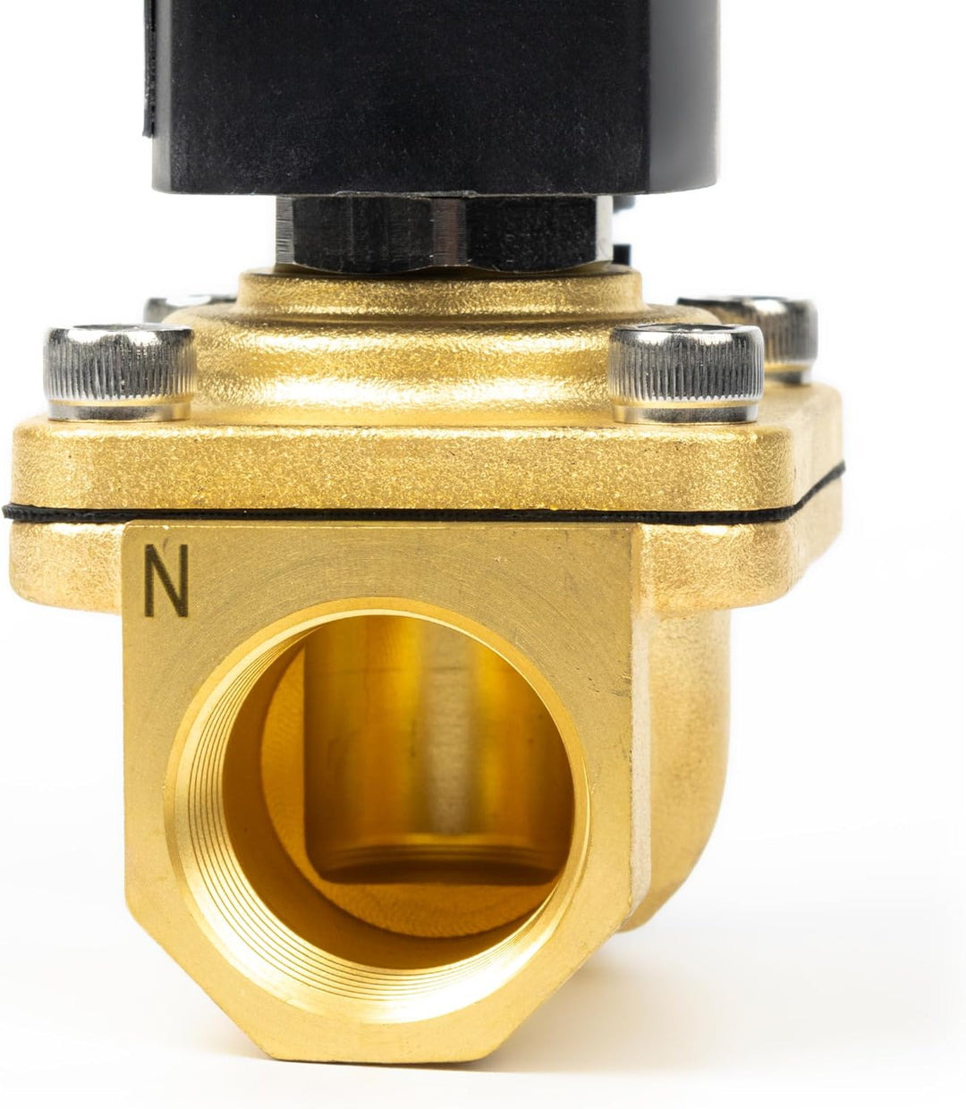 U.S. Solid 3/4" Magnetventil - Messing DC 12V mit Viton-Dichtung, stromlos geschlossen, Anschlussdos