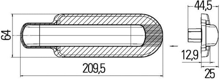 HELLA - Zusatzblinkleuchte - LED - 12V - Anbau/Schraubanschluss - Lichtscheibenfarbe: glasklar - LED