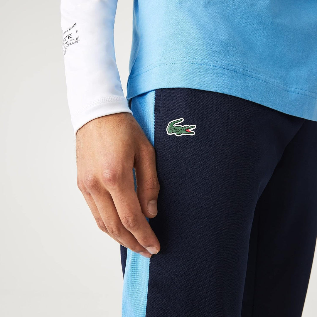 Lacoste Sport Herren Trainingsanzüge, XS Marineblau/Silber-weiss