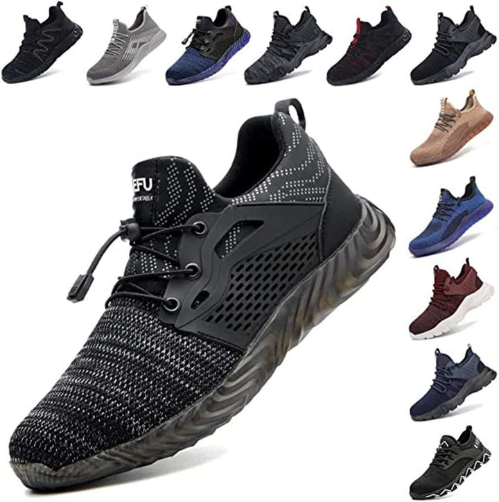 Hitmars Sicherheitsschuhe Herren Frauen Arbeitsschuhe Baustellen Schutzkappe Stahl Stiefel Sneaker T
