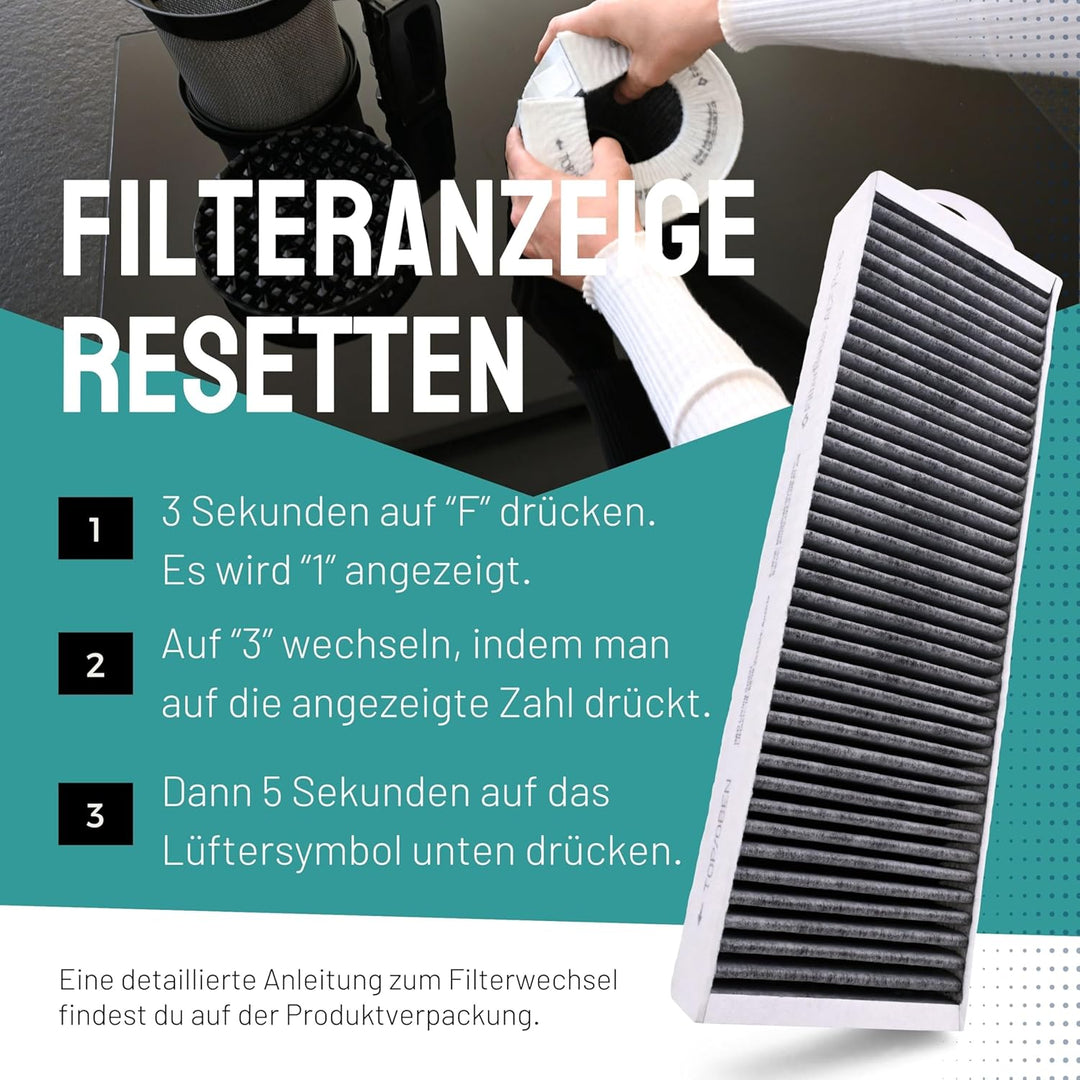D&D Living® Aktivkohlefilter passend für Bora Pure Filter PUAKF | Hochwertiger Kohlefilter für Ihr P