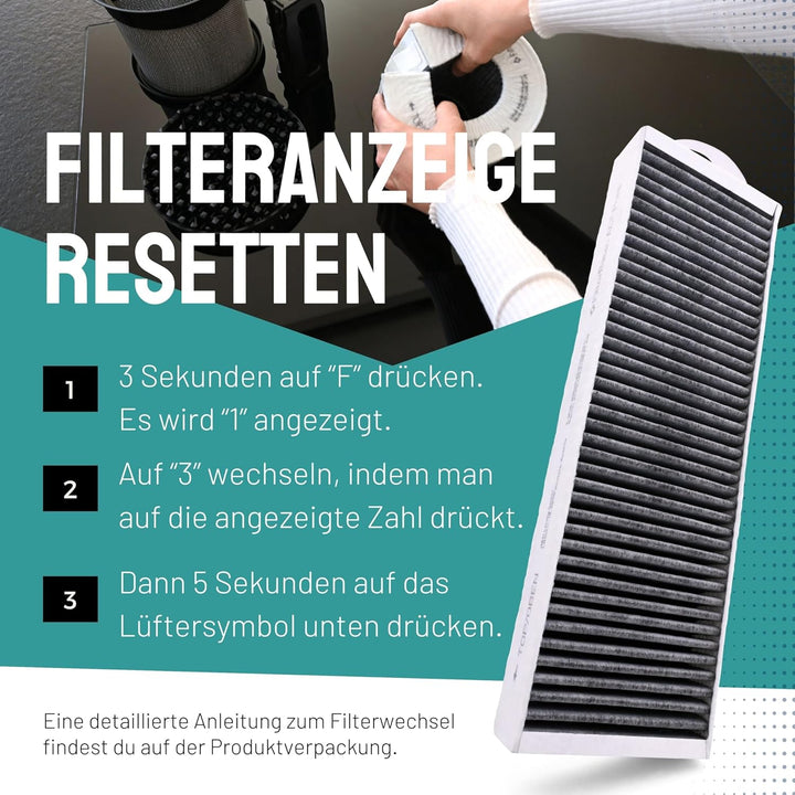 D&D Living® Aktivkohlefilter passend für Bora Pure Filter PUAKF | Hochwertiger Kohlefilter für Ihr P