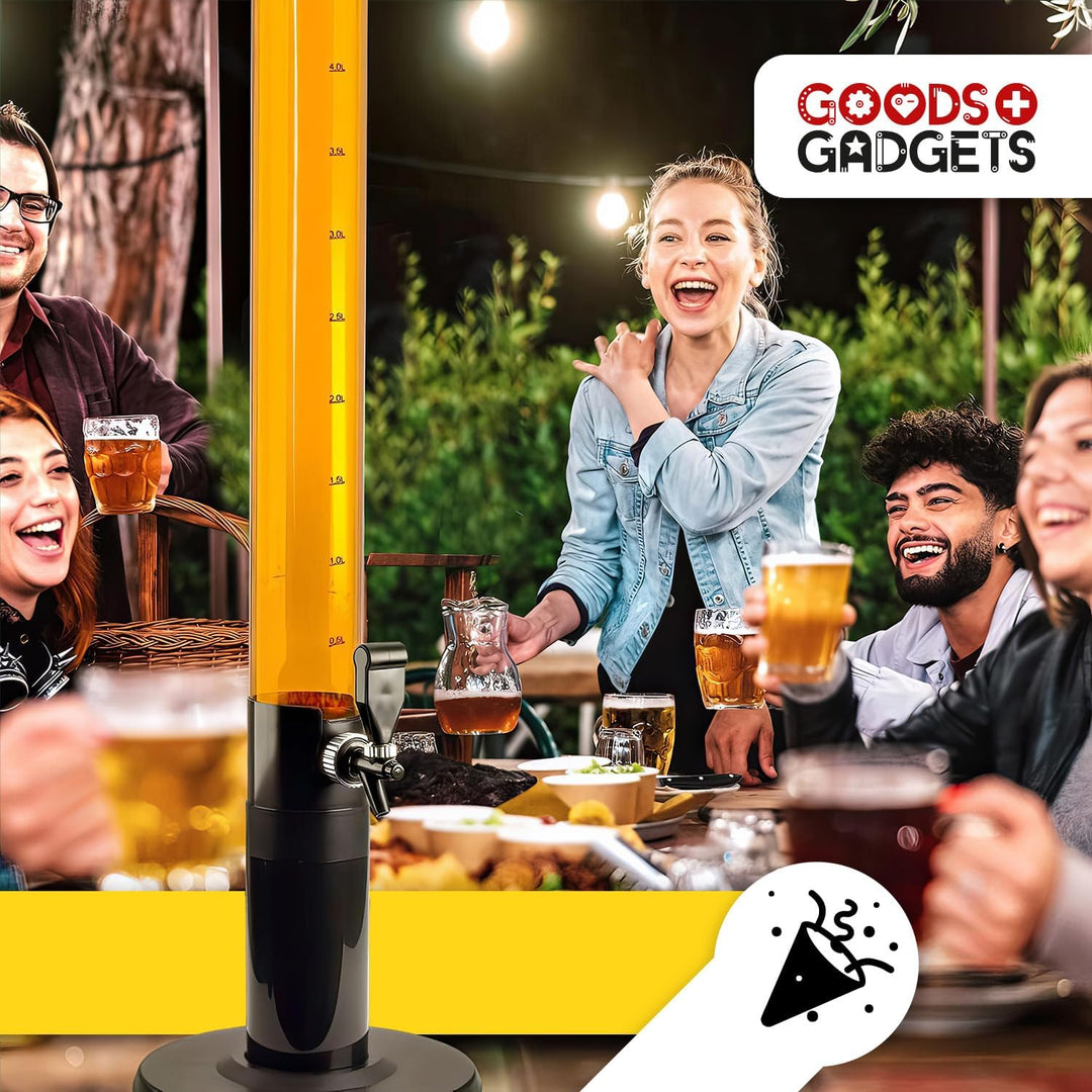 Bierzapfanlage & Biersäule 5L – Premium Getränkespender & Bierturm für Partys – Getränkesäule, Zapfs