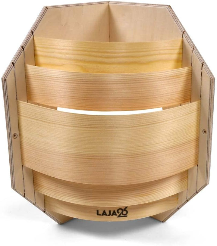 LaJa26 Sauna Eck-Lampenschirm Piazza - FSC Espenholz - Stimmungsvolles Saunalicht - Geeignet für Inn