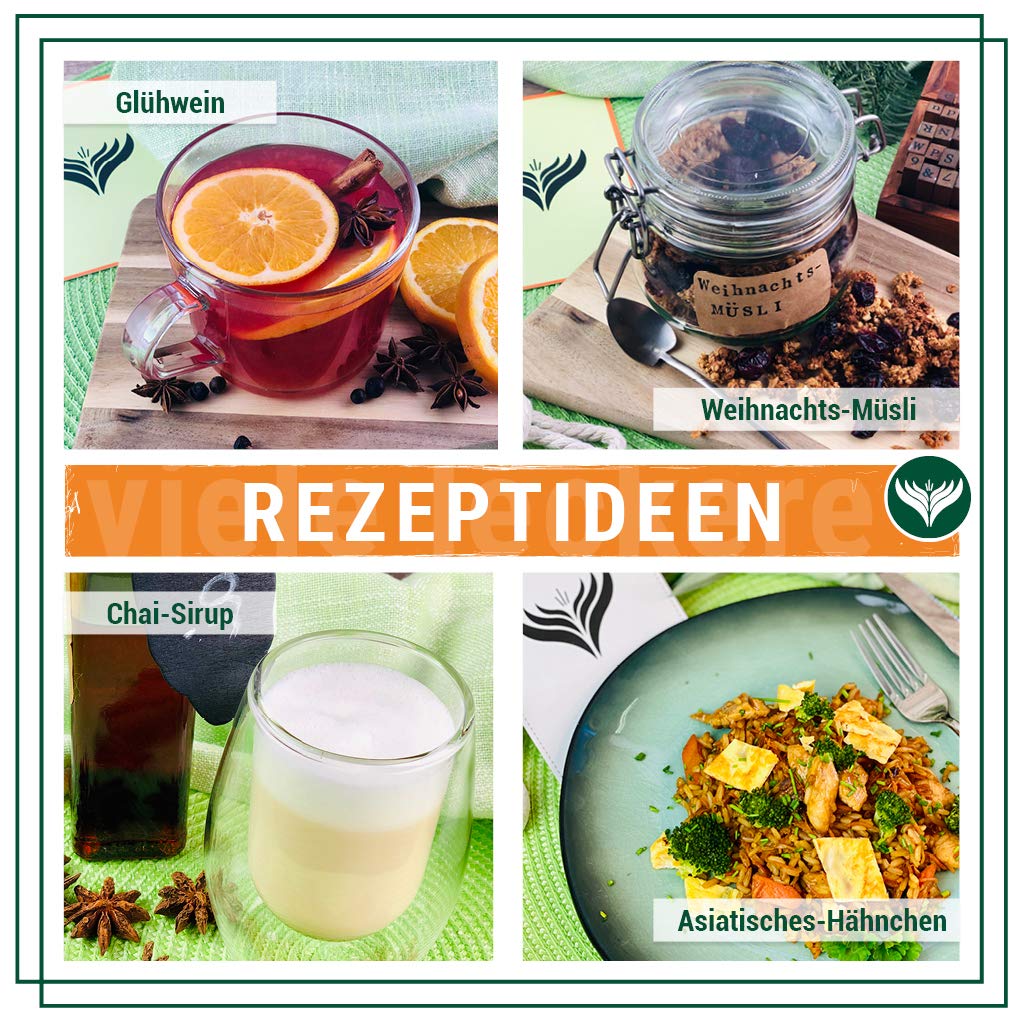 Azafran Sternanis - Anissterne ganz - Anis Sterne zum kochen, basteln und dekorieren 1kg 1000 g, 100