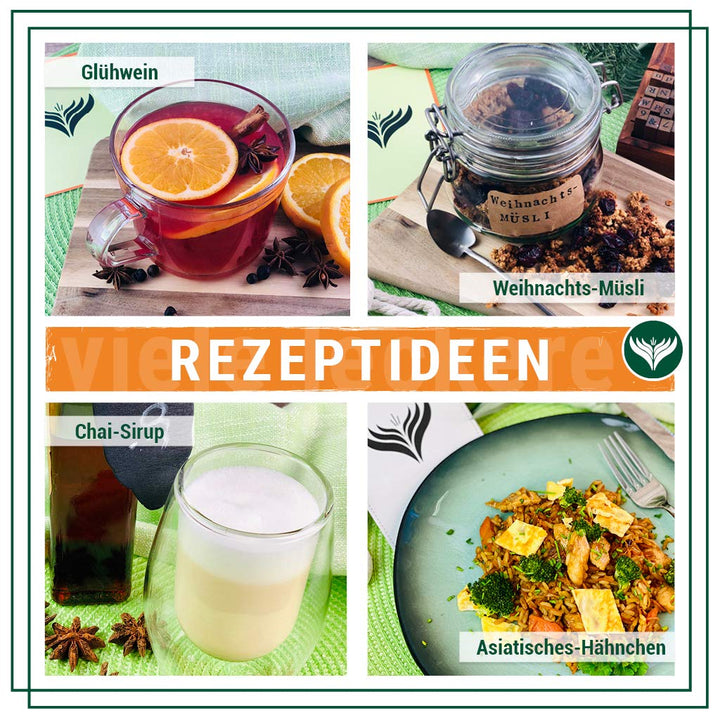 Azafran Sternanis - Anissterne ganz - Anis Sterne zum kochen, basteln und dekorieren 1kg 1000 g, 100