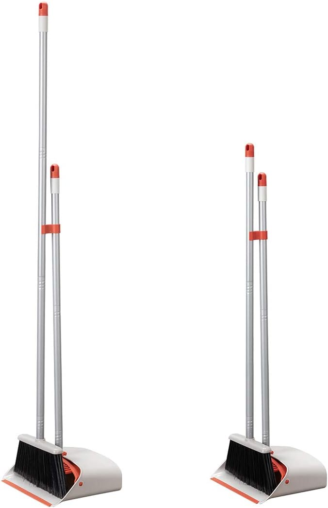 Jekayla Besen und Kehrschaufel Set, Kehrmaschine und Kehrschaufel Combo mit 137cm Langem Ausziehbare