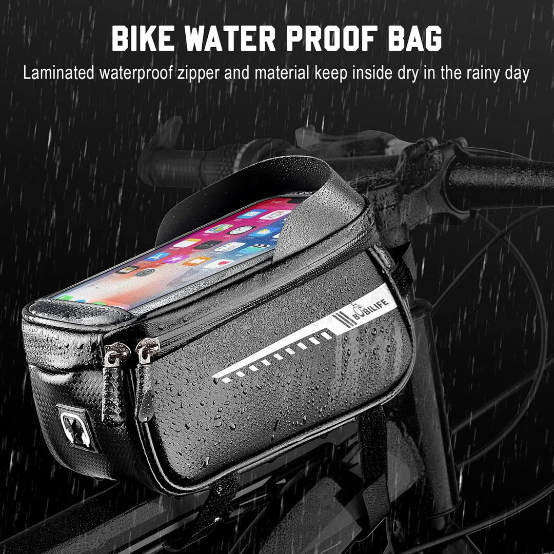 Fahrrad Front Rahmen Telefonhalter Tasche - Fahrrad Wasserdichtes Oberrohr Radfahren Handy GPS Mount