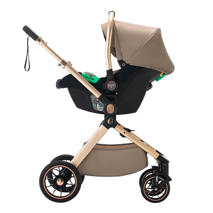 BEBBY Kinderwagen, Standard-Kinderwagen, Kinderwagen 3 in 1,Kinderwagen mit Faltbarem Tragbarem für