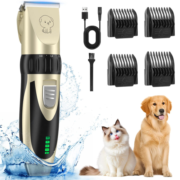 Nextronix Hundeschermaschine Profi, Schermaschine Hund Katze, tierhaarschneidemaschine set mit 4 Sch
