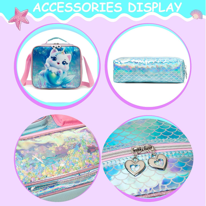 HTgroce Schulranzen Trolley Mädchen Kindertrolley Niedlich Rucksack Kinderkoffer Rucksack School Tro