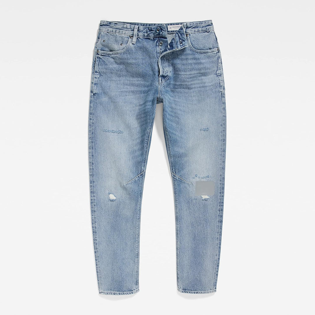 G-STAR RAW Herren A-STAQ Tapered Jeans, 27W / 32L Blau (Sun Faded Air Force Blue Destroyed)