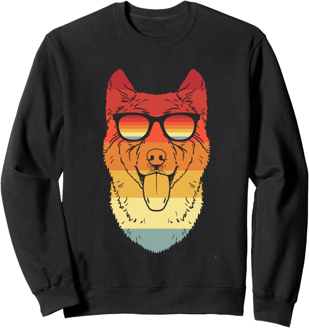 Retro Vintage Siberian Husky Hund Hundebesitzer Husky Sweatshirt