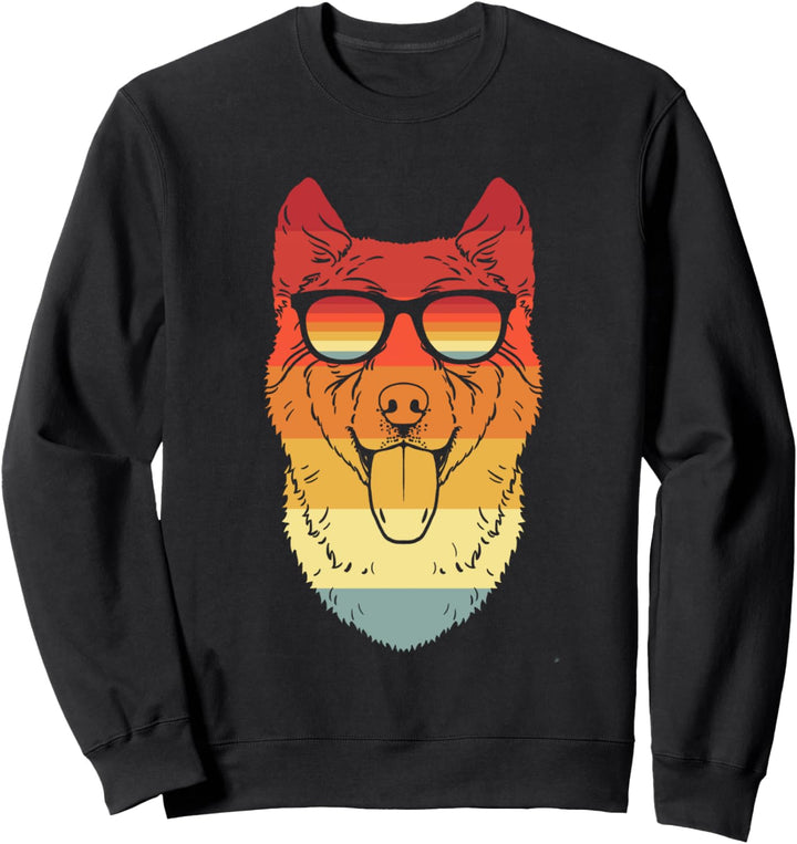 Retro Vintage Siberian Husky Hund Hundebesitzer Husky Sweatshirt