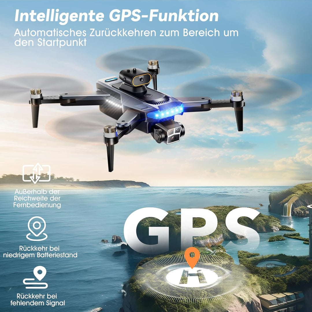 P17 GPS Drohne mit Kamera 4K für Erwachsene, bürstenloser Motor, 54 Min Flugzeit mit 3 Akkus, unter