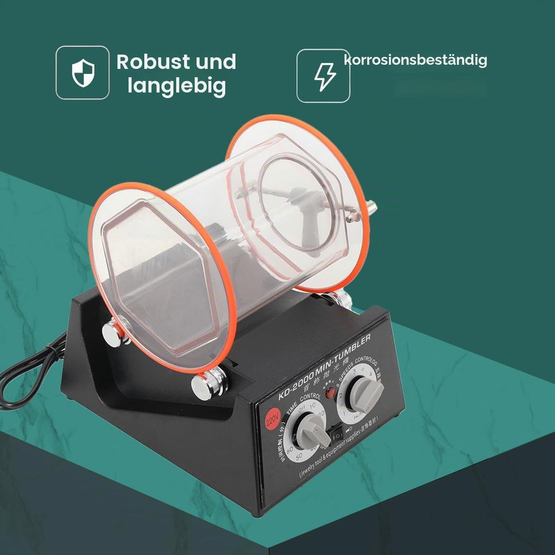 SUDEG Poliermaschinen Poliertrommel Kugelmühle Rotationspolierer Poliermaschine mit Timer,Rotary Tum