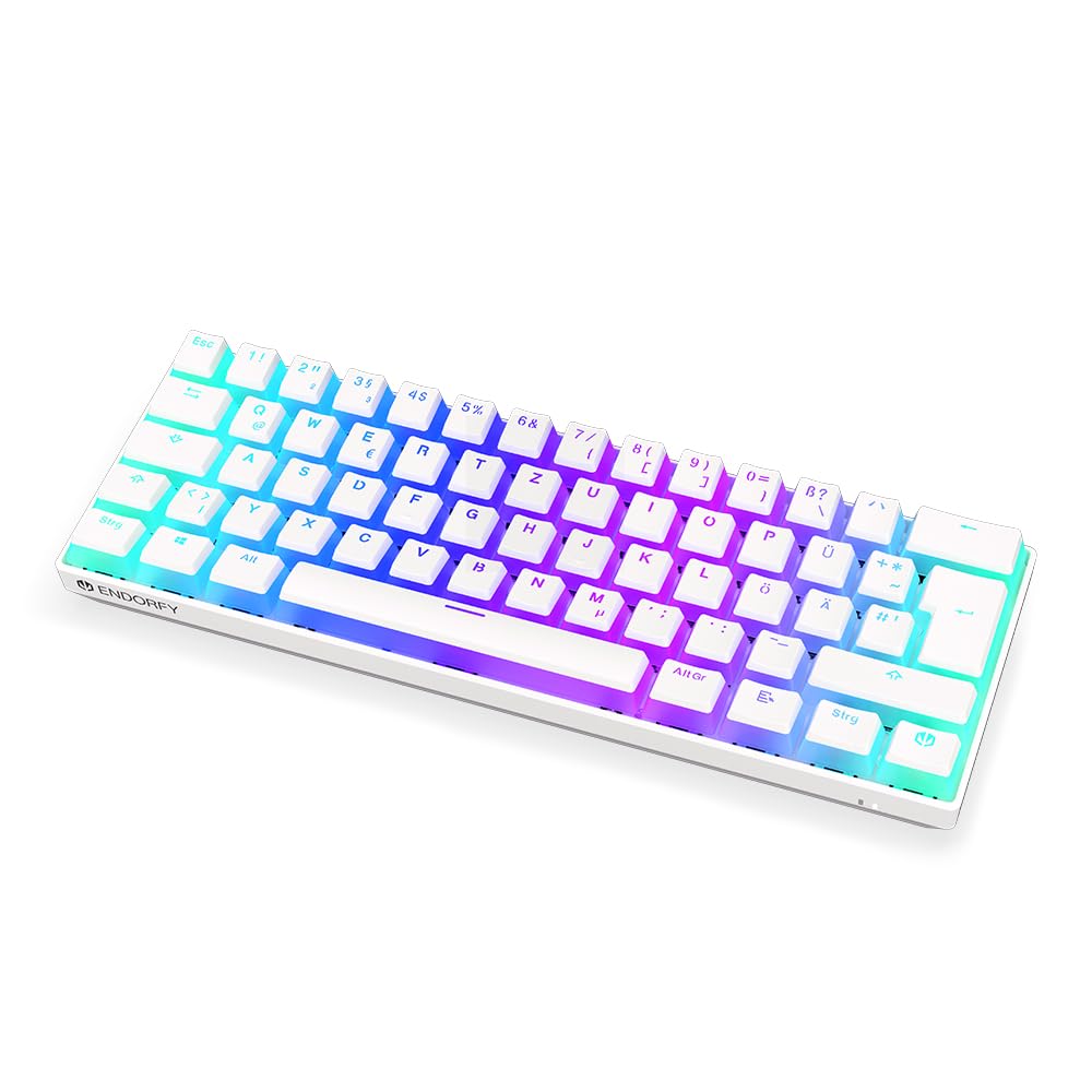 ENDORFY Thock Compact Wireless DE Kailh Box Red Onyx White Pudding, Mechanische Switches Kailh Box R