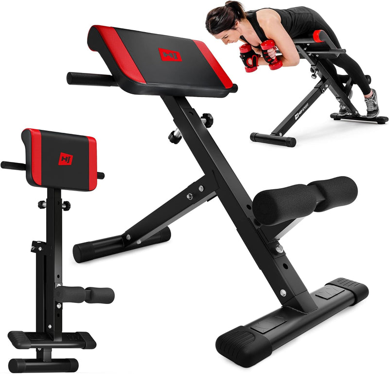 Hop-Sport Rückentrainer Hyperextension 45° Bauchtrainer HS-1016 klappbares Fitnessgerät für