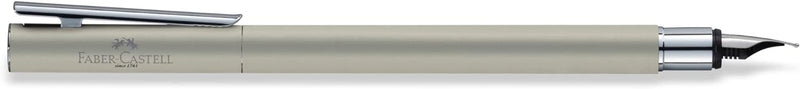 Faber-Castell 342102 - Füller Neo Slim Edelstahl, Federbreite EF, silber matt Federbreite EF silber