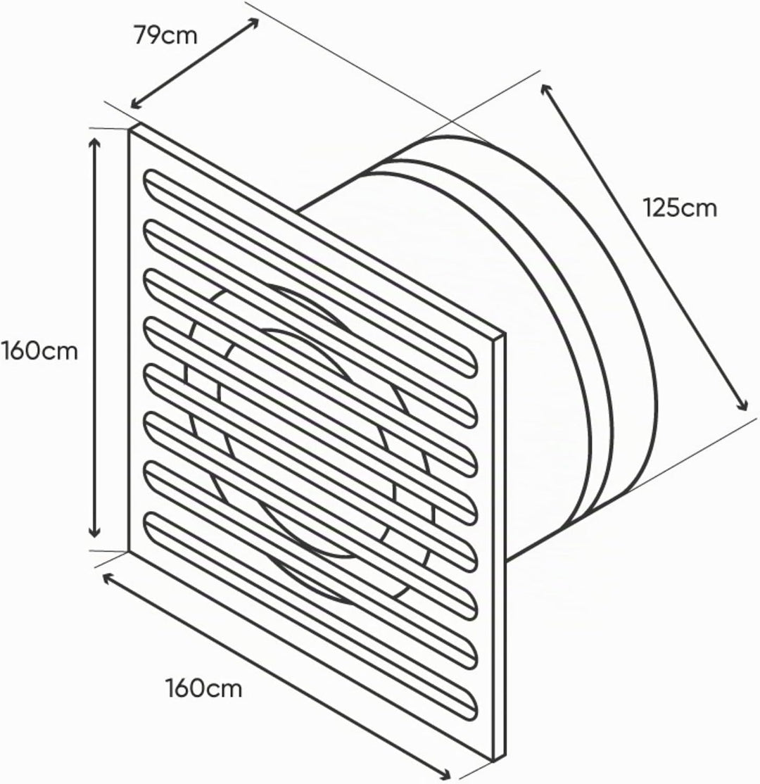 Bad lüfter 230V 125mm Leiser Badezimmer Lüfter Aufputz 34 dB 14 W Kabellänge 1,3 m mit Schalter Idea