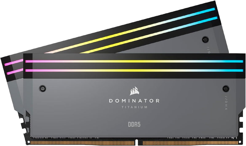 CORSAIR Dominator Titanium RGB DDR5 RAM 64GB (2x32GB) DDR5 6000MHz CL30 AMD Expo iCUE-Kompatibler Co