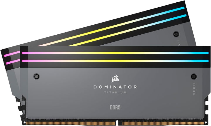 CORSAIR Dominator Titanium RGB DDR5 RAM 32GB (2x16GB) DDR5 6000MHz CL30 AMD Expo iCUE-Kompatibler Co