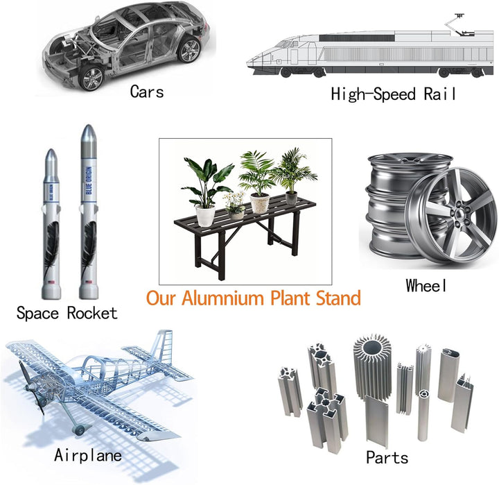 Pflanzenständer Blumenständer Draussen& Innen Aluminium, Blumenbank Pflanzen Blumenregal für Garten,