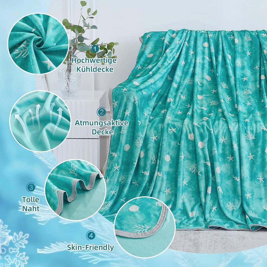 WONGS BEDDING Kühldecke Sommerdecke mit Japanische Arc-Chill Q-Max 0,43 Kühlfasern, Kühlende Decke f