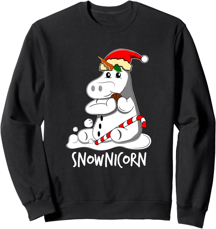 Snownicorn Einhorn Partnerlook Männer Frauen Weihnachten Sweatshirt