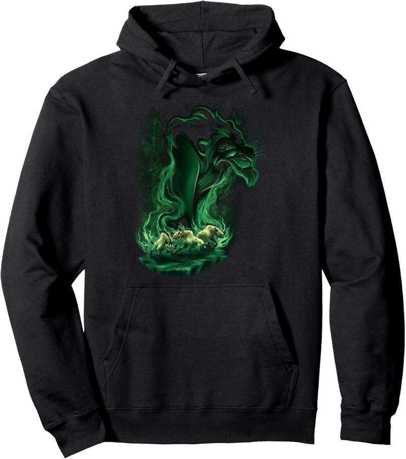 Disney The Lion King Scar Hyenas Green Hue Dark Portrait Pullover Hoodie