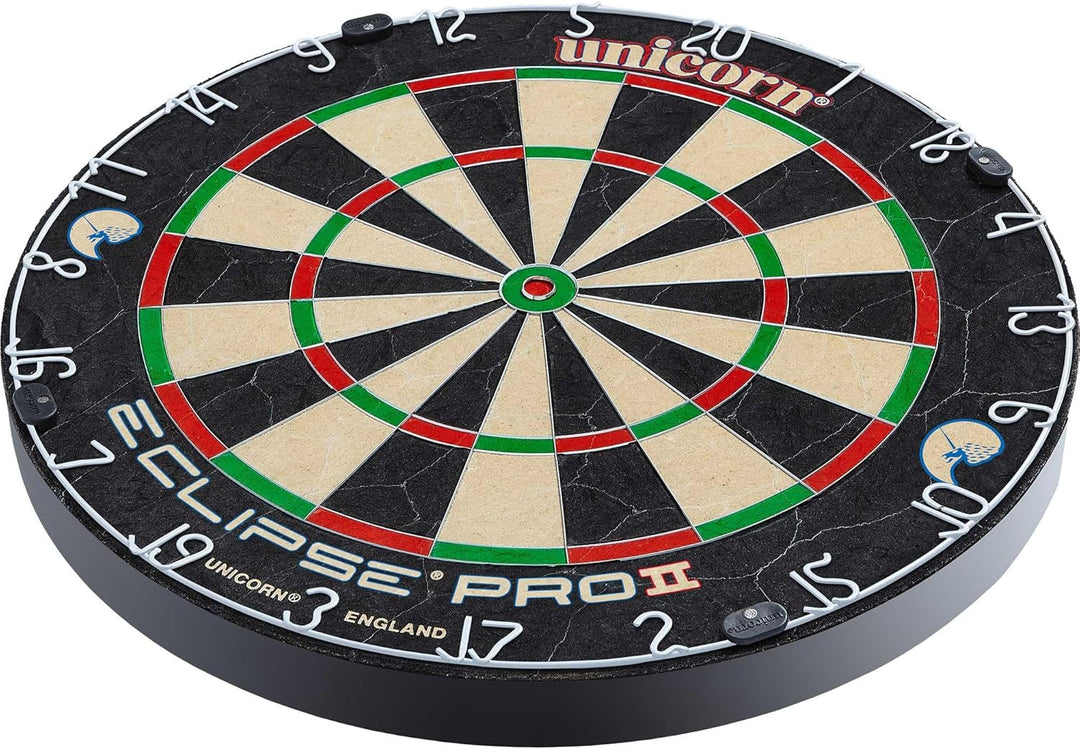 Unicorn Eclipse Pro Dartscheibe mit 2 Borsten und professionellem Sisal und High Definition Spider,