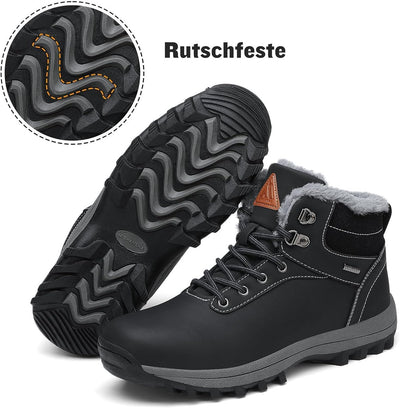 Mishansha Warme Gefüttert Winterschuhe Herren Damen Wasserabweisend Winterstiefel Wanderschuhe Gr.36