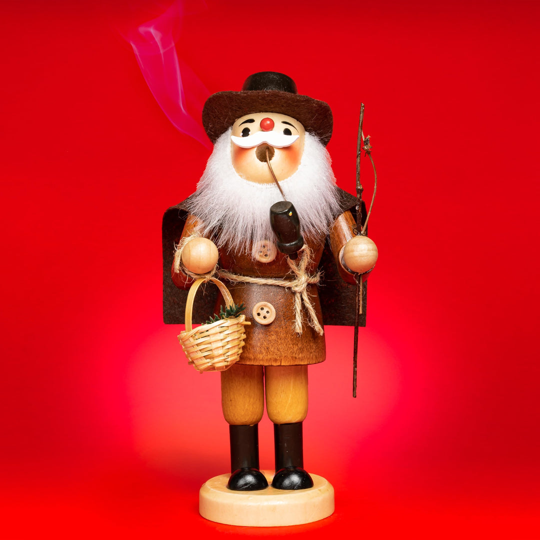 SIKORA Räuchermännchen aus Holz Weihnachtsfigur Deko Räucherfigur - RM-N-19, Farbe/Modell:Kräutersam