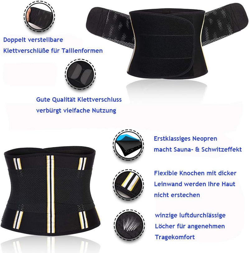 Bingrong Figurformend Bauchweggürtel Neopren Fitness Body Shaper Sport Fitnessgürtel Abnehmen Schwit