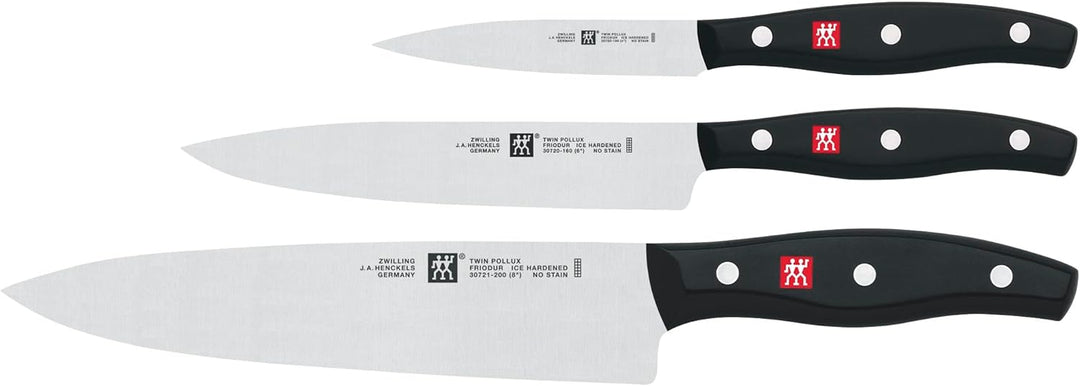 ZWILLING Messer-Set, 3-tlg., Spick-/Garniermesser, Fleischmesser, Kochmesser, Rostfreier Spezialstah