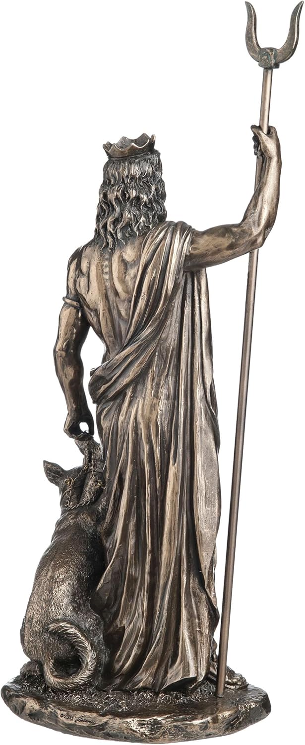 Unbekannt Bronze Finish Griechische Gott Hades und Cerberus Statue Skulptur