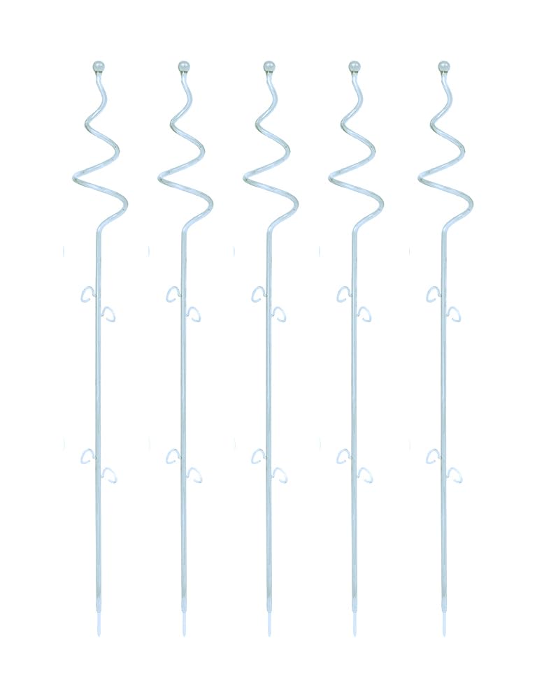 Tymar Orchideenstab, Orchideenunterstützung Kunststoff (58,5 cm, Transparent-Spiral) 58,5 cm Transpa