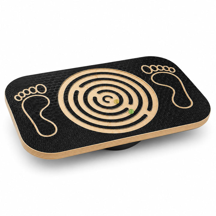 Balance Board Holz mit Labyrinth | Balancierbrett für Kinder, Gleichgewichtstrainer für Fitness, The