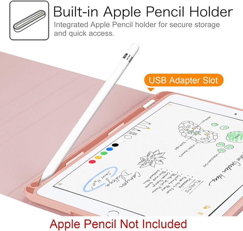 Fintie beleuchtete Tastatur Hülle für iPad 9.7 Zoll 2018/2017 - Soft TPU Rückseite Gehäuse mit Penci