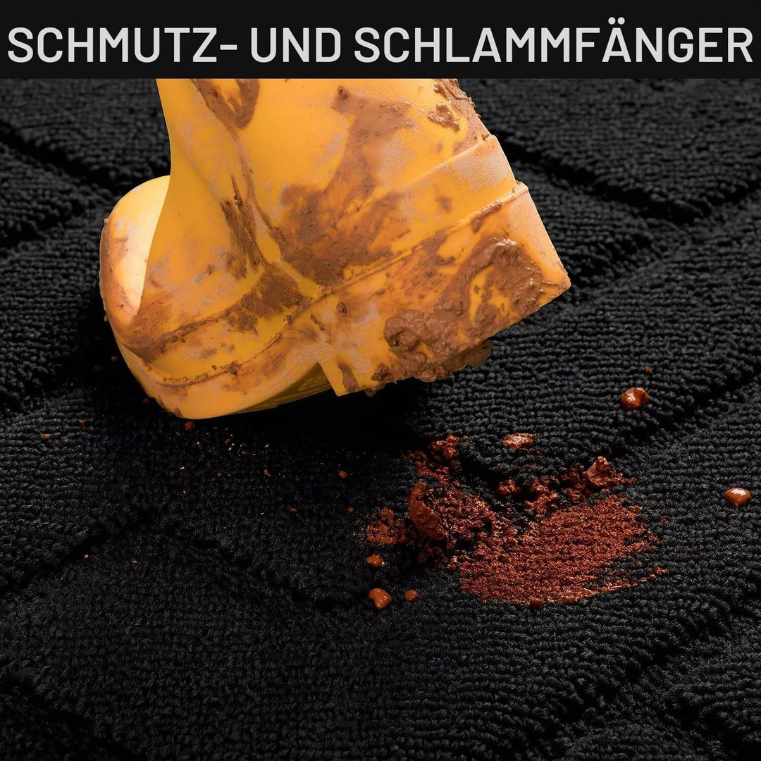 Biscpro Fussmatte Schwarz 60x90cm Innen und Aussen Waschbar Fussmatte Wasserdicht Türmatte Rutschfes