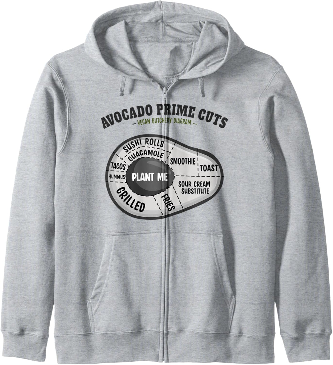 Lustiges, veganes Avocado-Design, Prime-Cuts für Avocado-Enthusiasten Kapuzenjacke