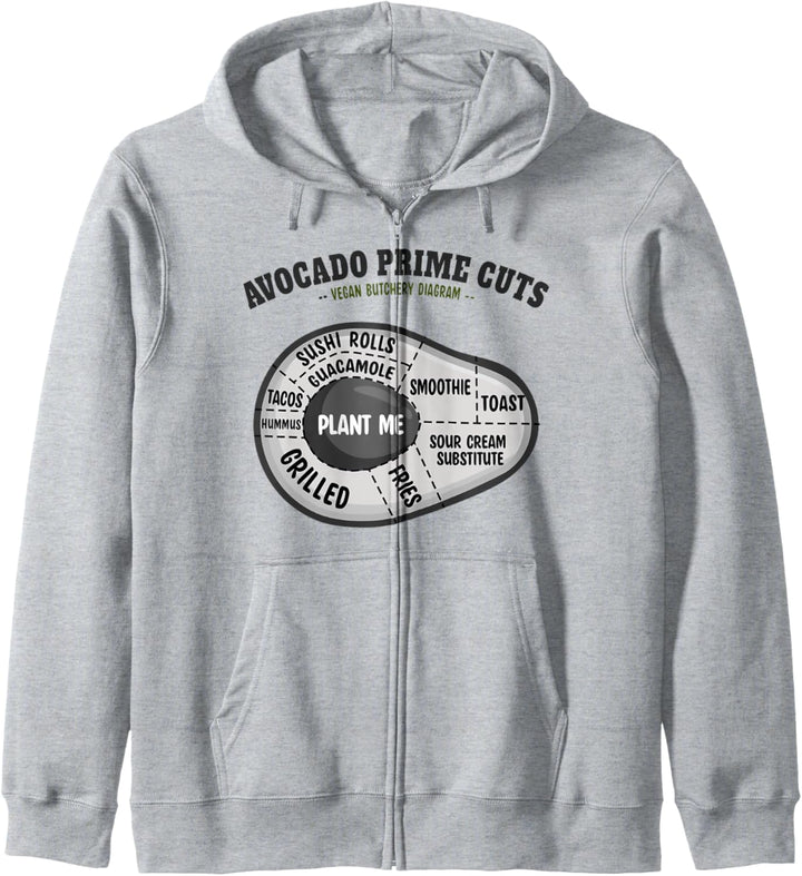 Lustiges, veganes Avocado-Design, Prime-Cuts für Avocado-Enthusiasten Kapuzenjacke