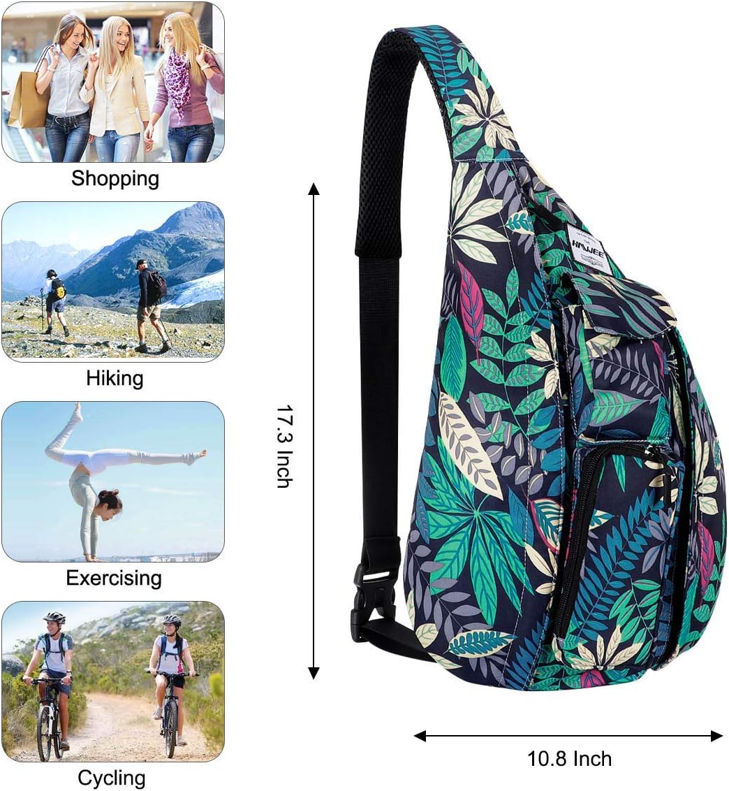 HAWEE Reise Brusttasche Sling Umhangetasche Rucksack Crossbody Schultertasche Daypack Casual für Män