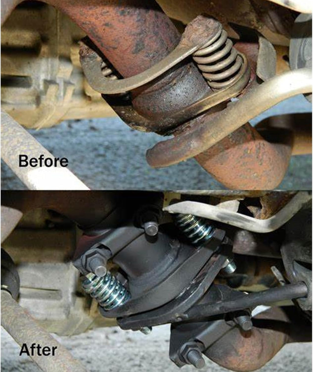 KIMISS Auspuff-Federbolzen-Flansch, Auspuffflansch-Federbolzen-Reparaturrohr-Kit Quick Fix 2,25 Zoll