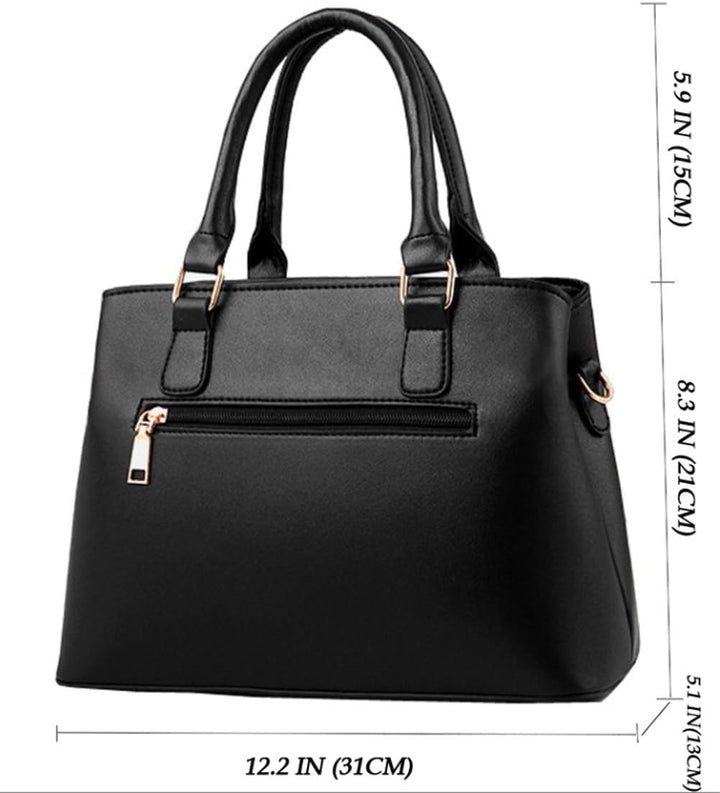Dreubea Women's Leather Handbag Tote Shoulder Bag Crossbody Purse Blau, Blau