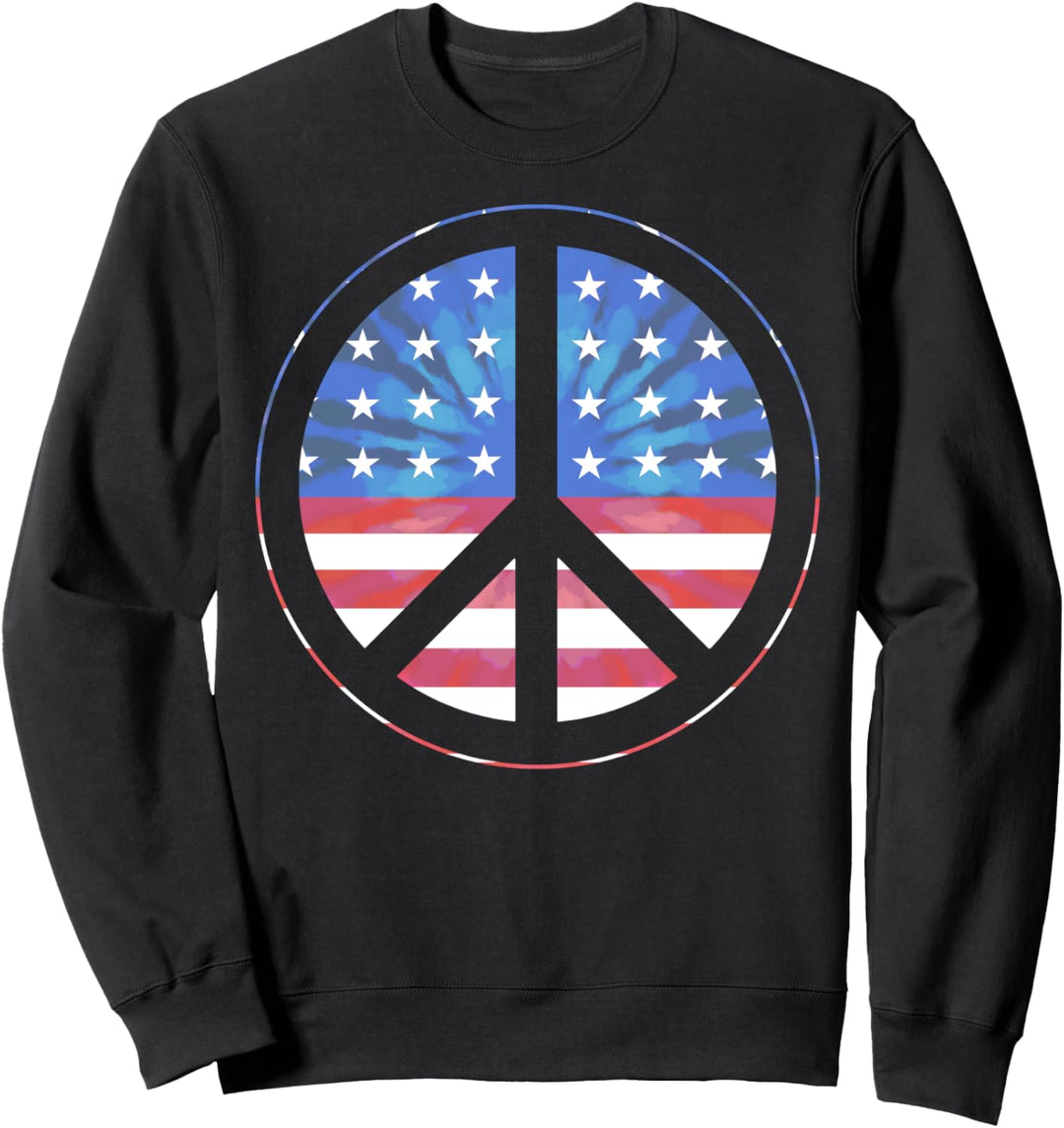 Trendy American Peace Sign Sweatshirt