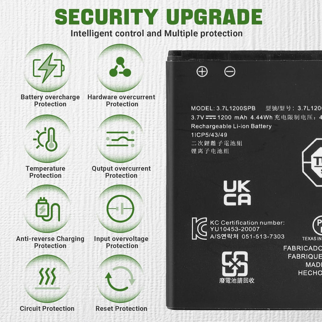 Neu L1200SPB Akku Ersatz Kompatibel mit Texas Instruments AkkuTI-Nspire CX and CX CAS Ersatzbatterie
